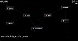 how to make train station in infinite craft